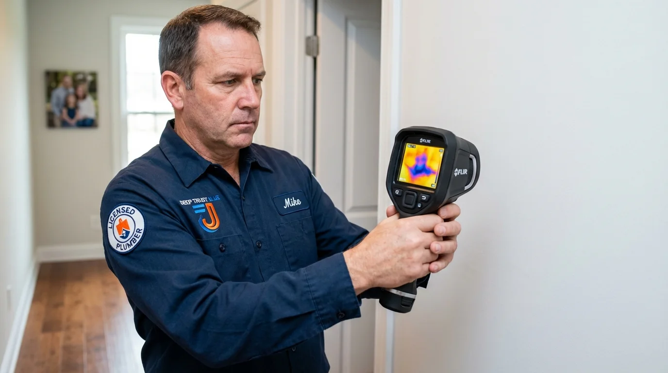 Thermal imaging leak detection by Johns Plumbing LLC in Sharon Hill